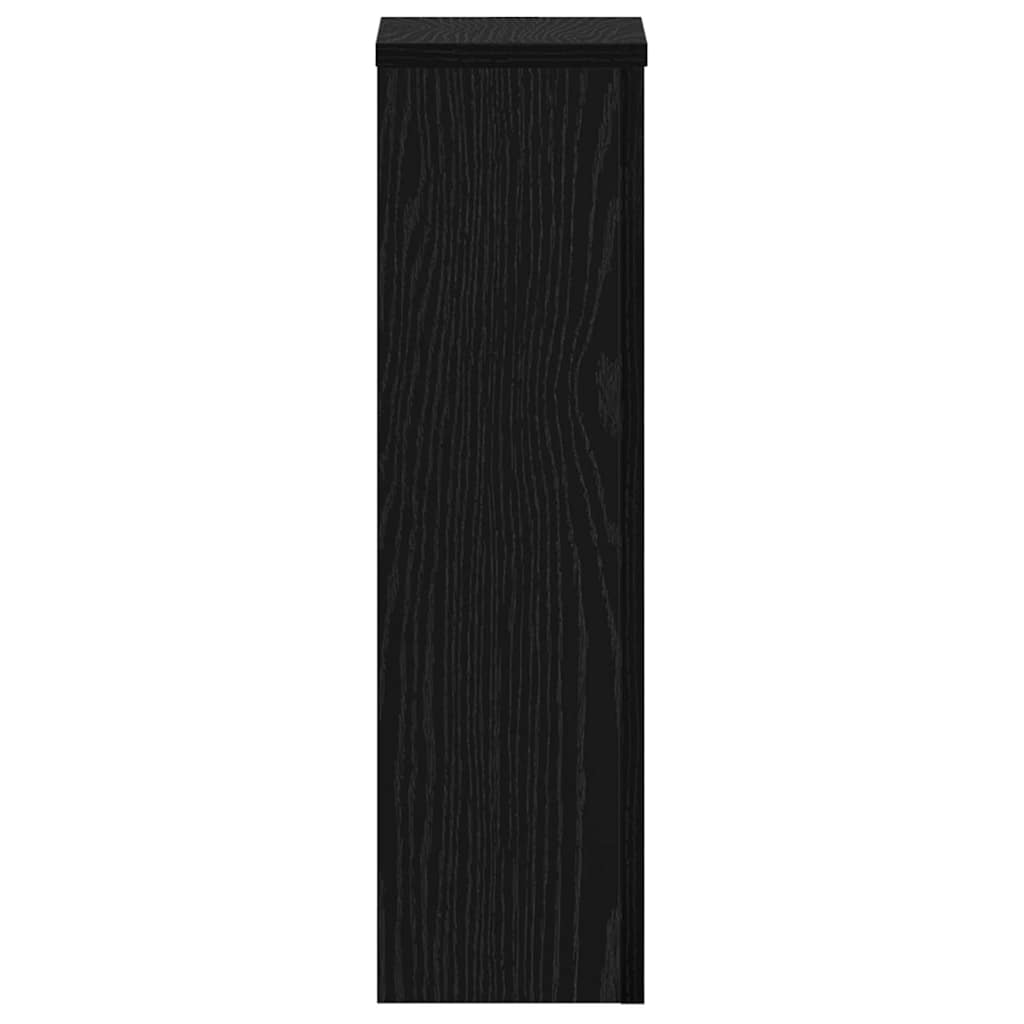 Planteholder 2 pcs Svart eik 17 x 17 x 60 cm Konstruert tre