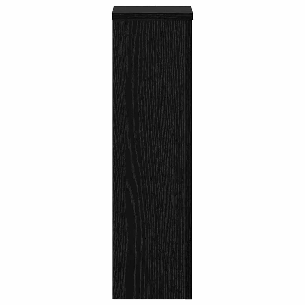 Planteholder 2 pcs Svart eik 17 x 17 x 60 cm Konstruert tre