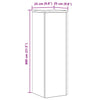 Planteholder 2 pcs Svart eik 25 x 25 x 80 cm Konstruert tre