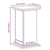 Planteholder Svart eik 33 x 33 x 60 cm Konstruert tre