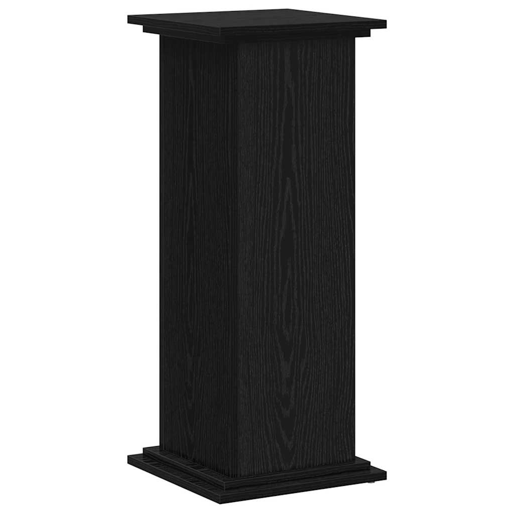 Planteholder Svart Eik 33 x 33 x 80 cm Konstruert tre