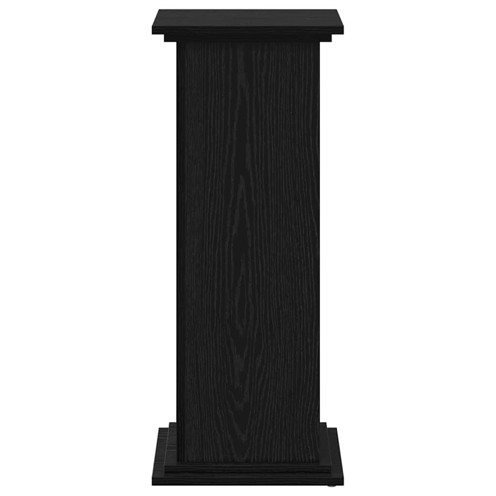 Planteholder Svart Eik 33 x 33 x 80 cm Konstruert tre