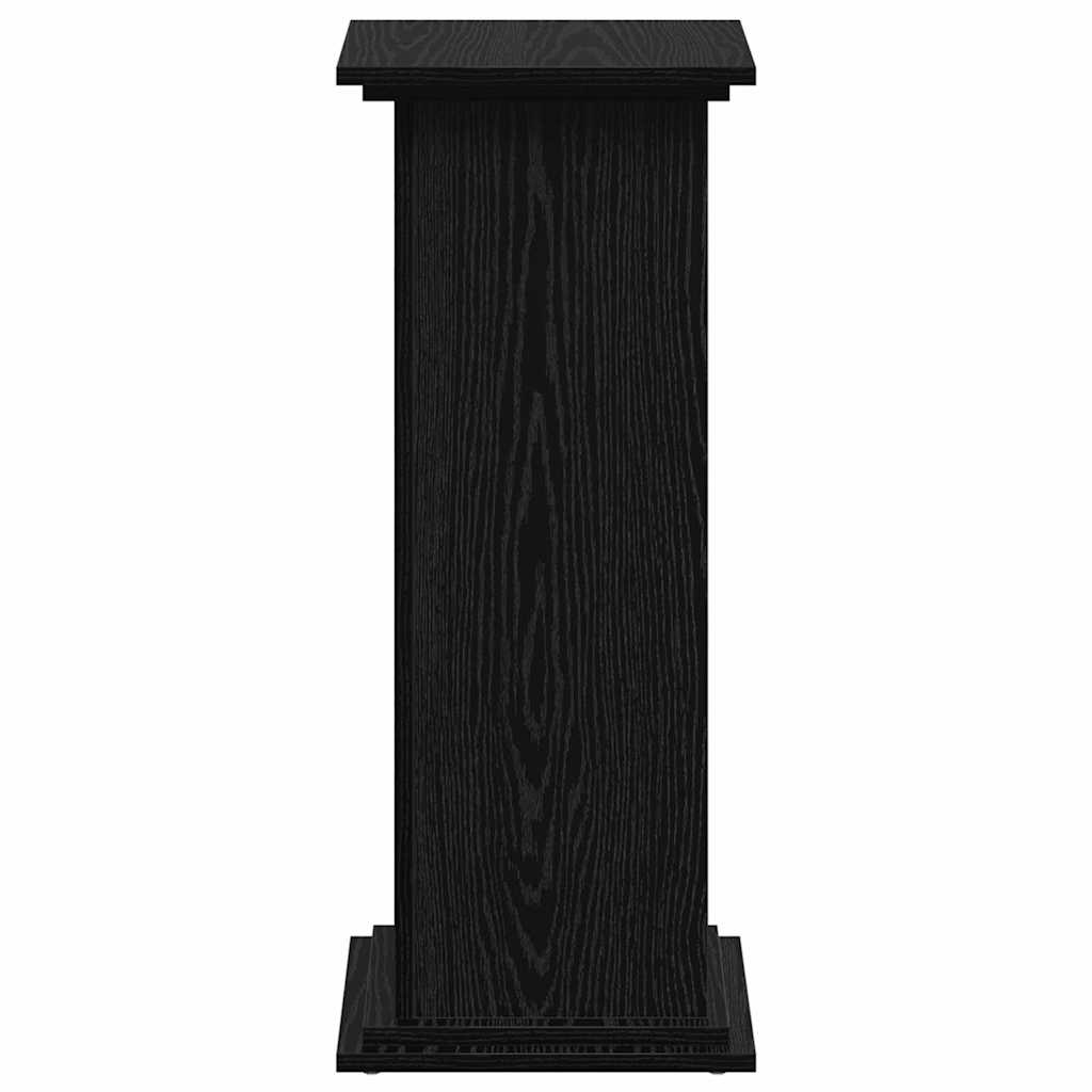 Planteholder Svart Eik 33 x 33 x 80 cm Konstruert tre