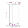 Planteholder Svart eik 33 x 33 x 80 cm Konstruert tre