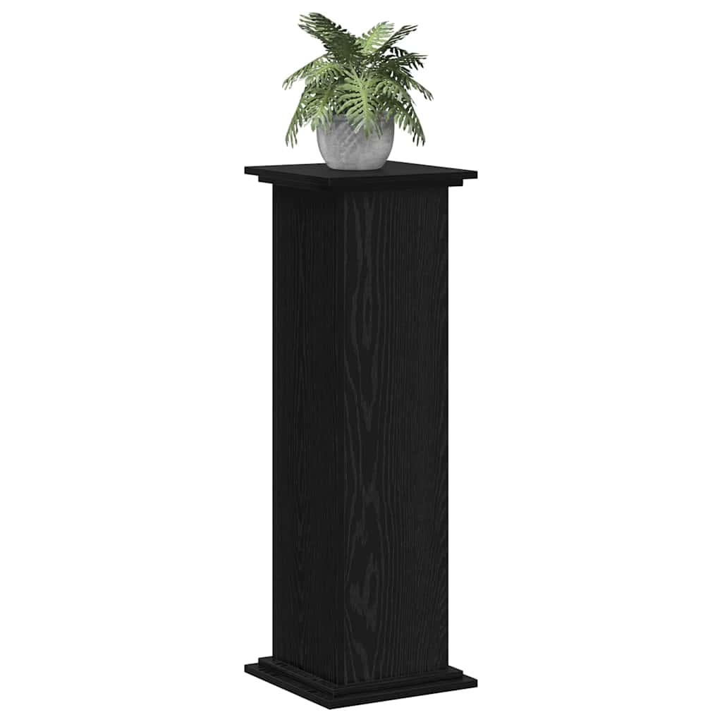 Planteholder Svart Eik 33 x 33 x 100 cm Konstruert tre