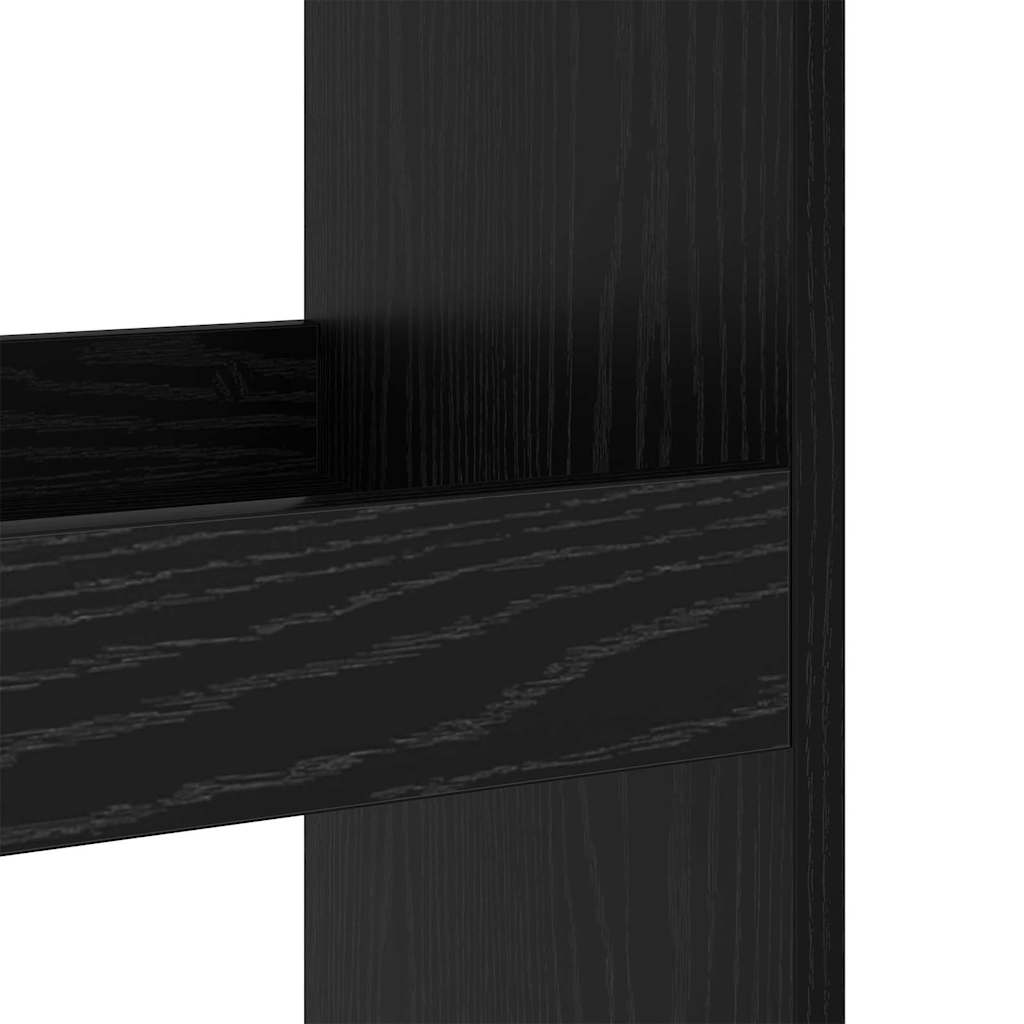 Barbord med hylle Svart Eik 60 x 60 x 100 cm Konstruert tre