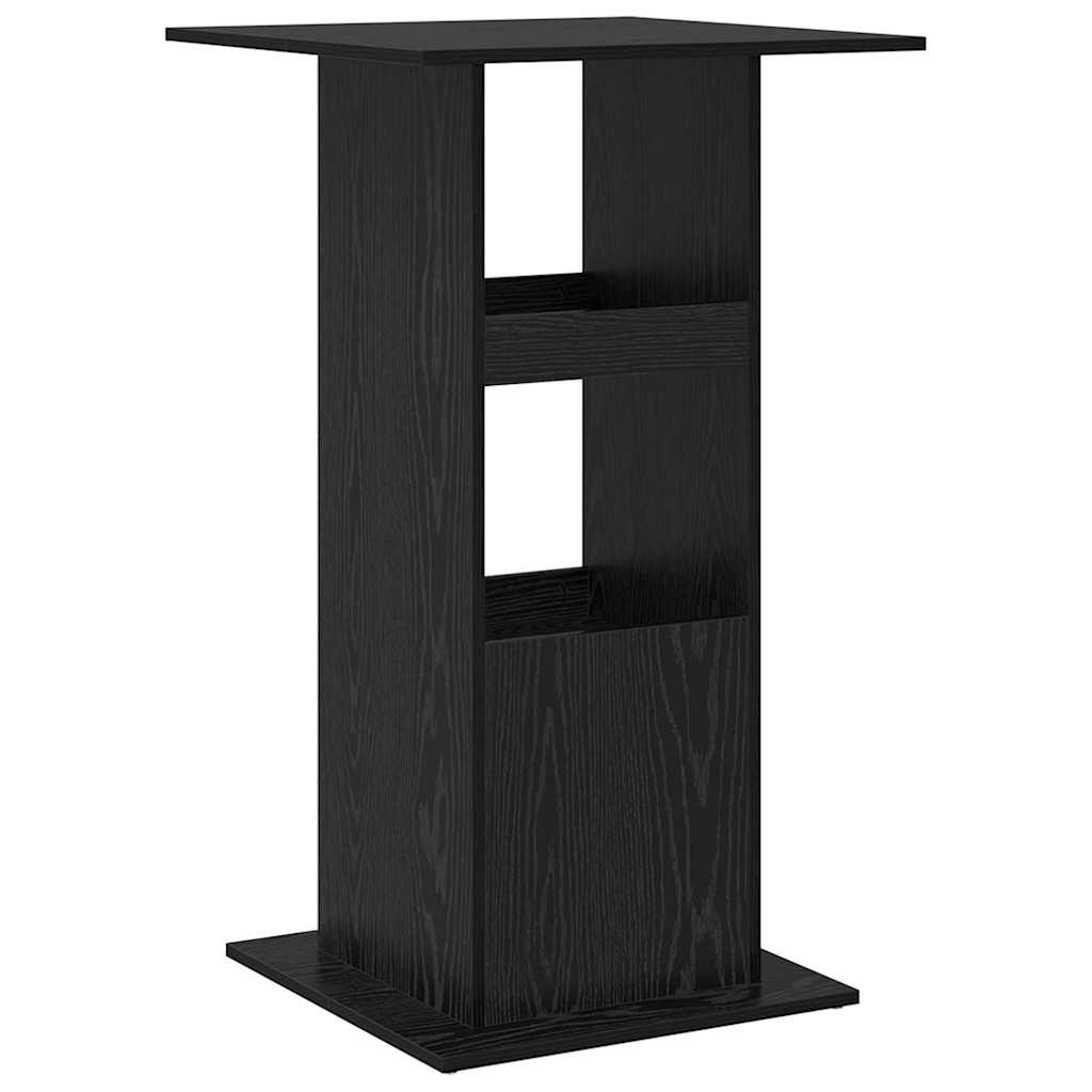Barbord med hylle Svart Eik 60 x 60 x 100 cm Konstruert tre