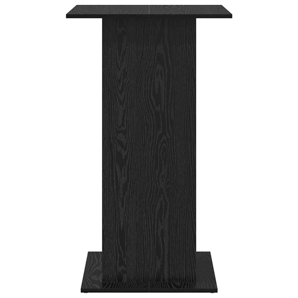 Barbord med hylle Svart Eik 60 x 60 x 100 cm Konstruert tre
