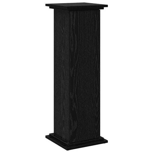Visningsstativ med dør Svart Eik 31 x 30 x 90 cm Konstruert tre