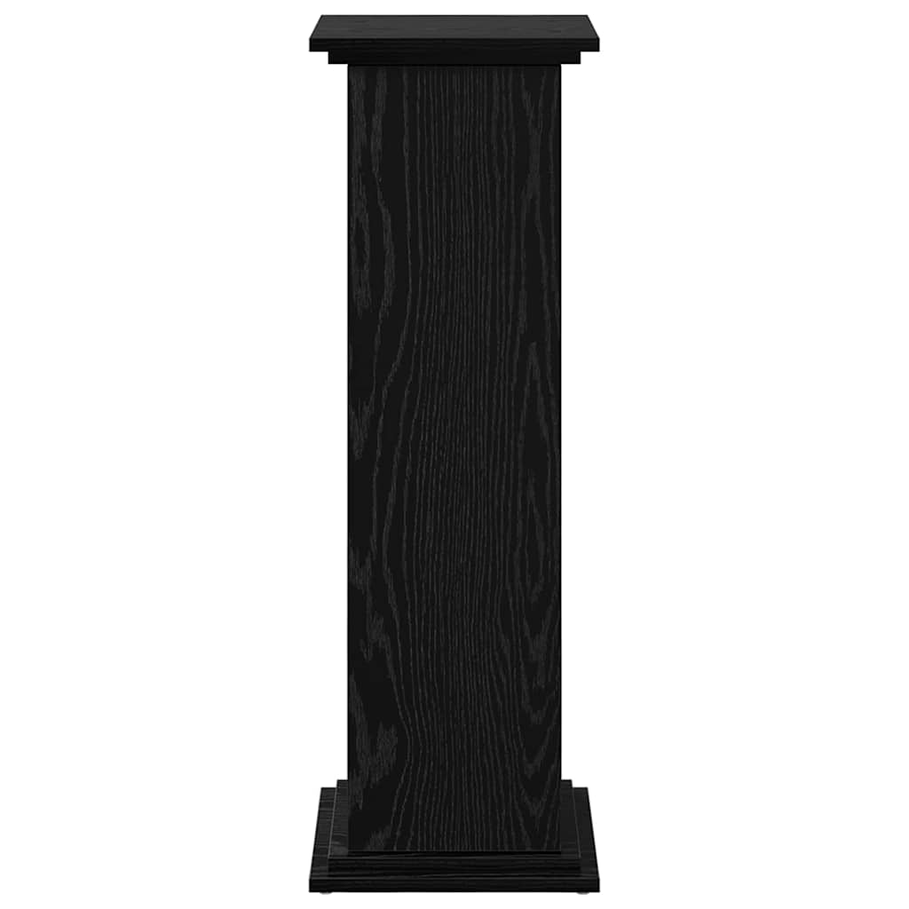 Visningsstativ med dør Svart Eik 31 x 30 x 90 cm Konstruert tre