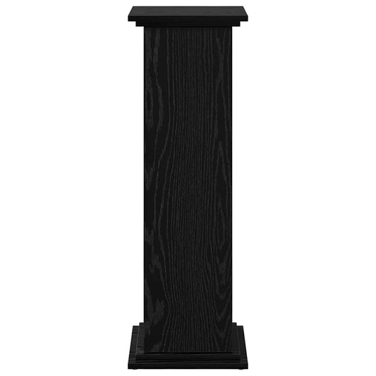 Visningsstativ med dør Svart Eik 31 x 30 x 90 cm Konstruert tre