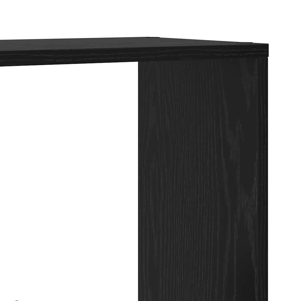 Bokskap 8 nivåer 60 x 20 x 120,5 cm Konstruert tre Svart Eik