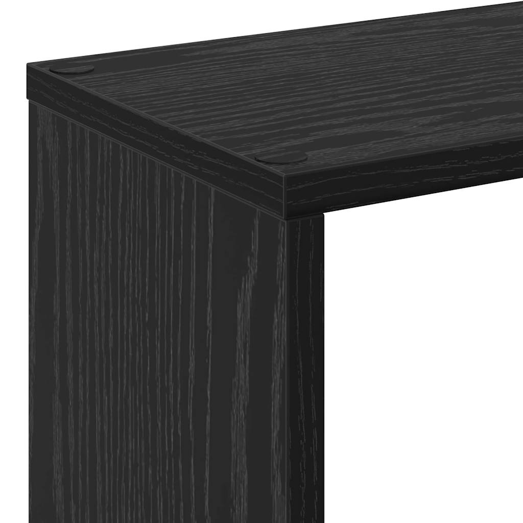 Bokskap 8 nivåer 72 x 20 x 120,5 cm Konstruert tre Svart Eik