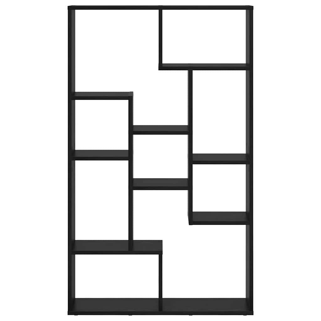 Bokskap 8 nivåer 72 x 20 x 120,5 cm Konstruert tre Svart Eik