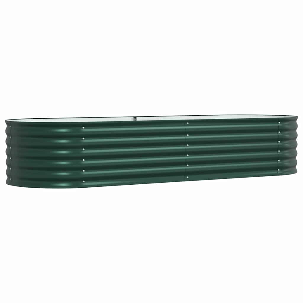 Hevet bed grønn 240 x 80 x 44 cm Stål
