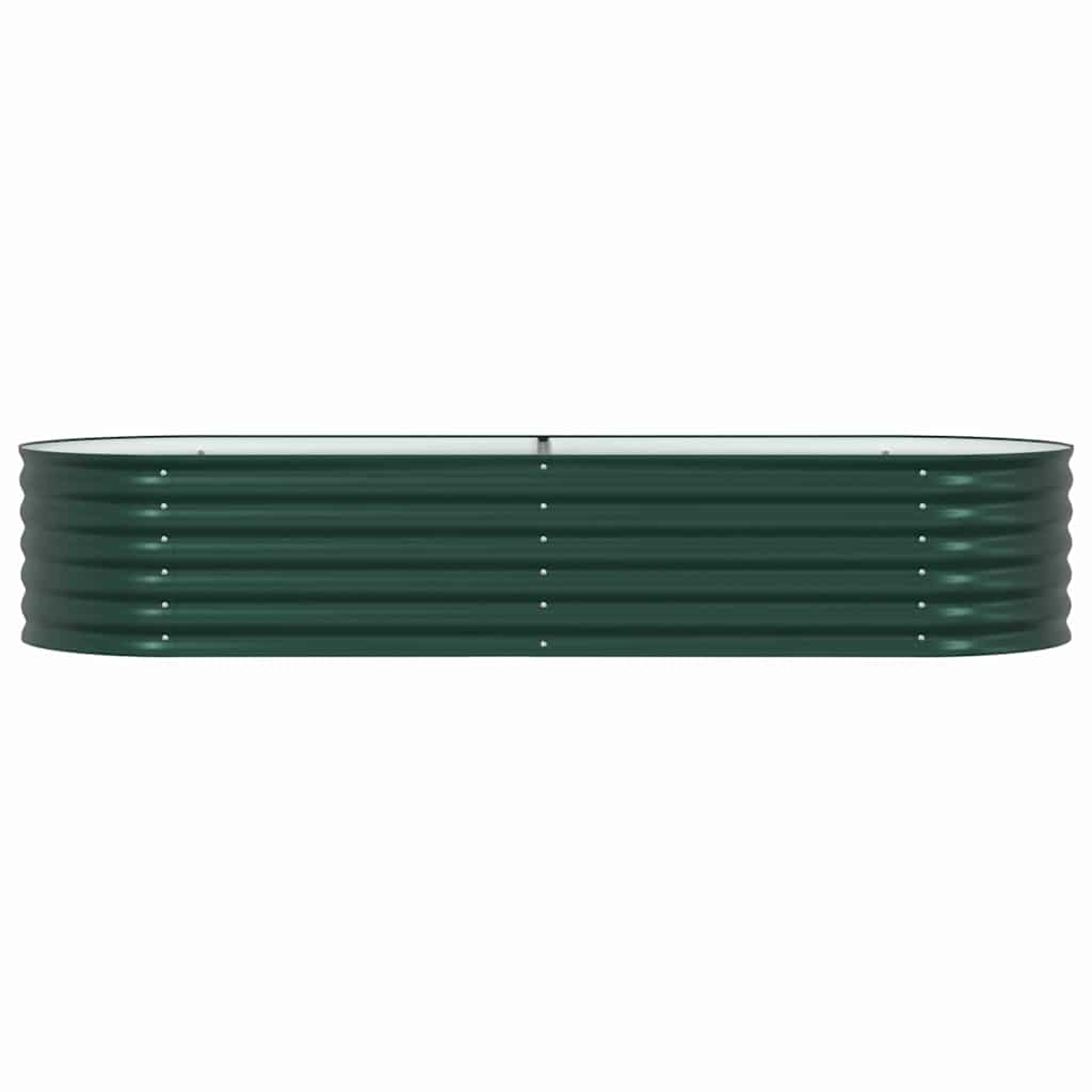 Hevet bed grønn 240 x 80 x 44 cm Stål