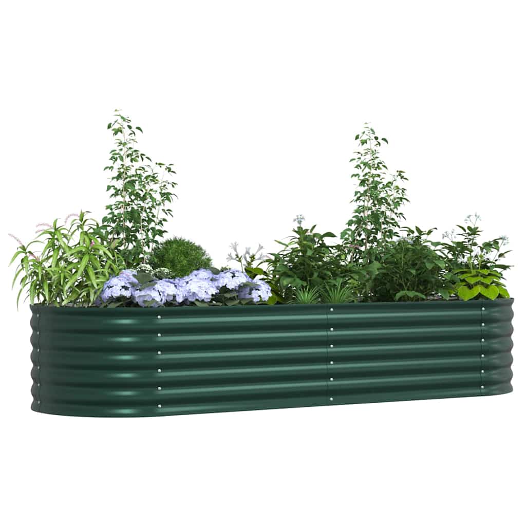 Hevet bed grønn 240 x 80 x 44 cm Stål