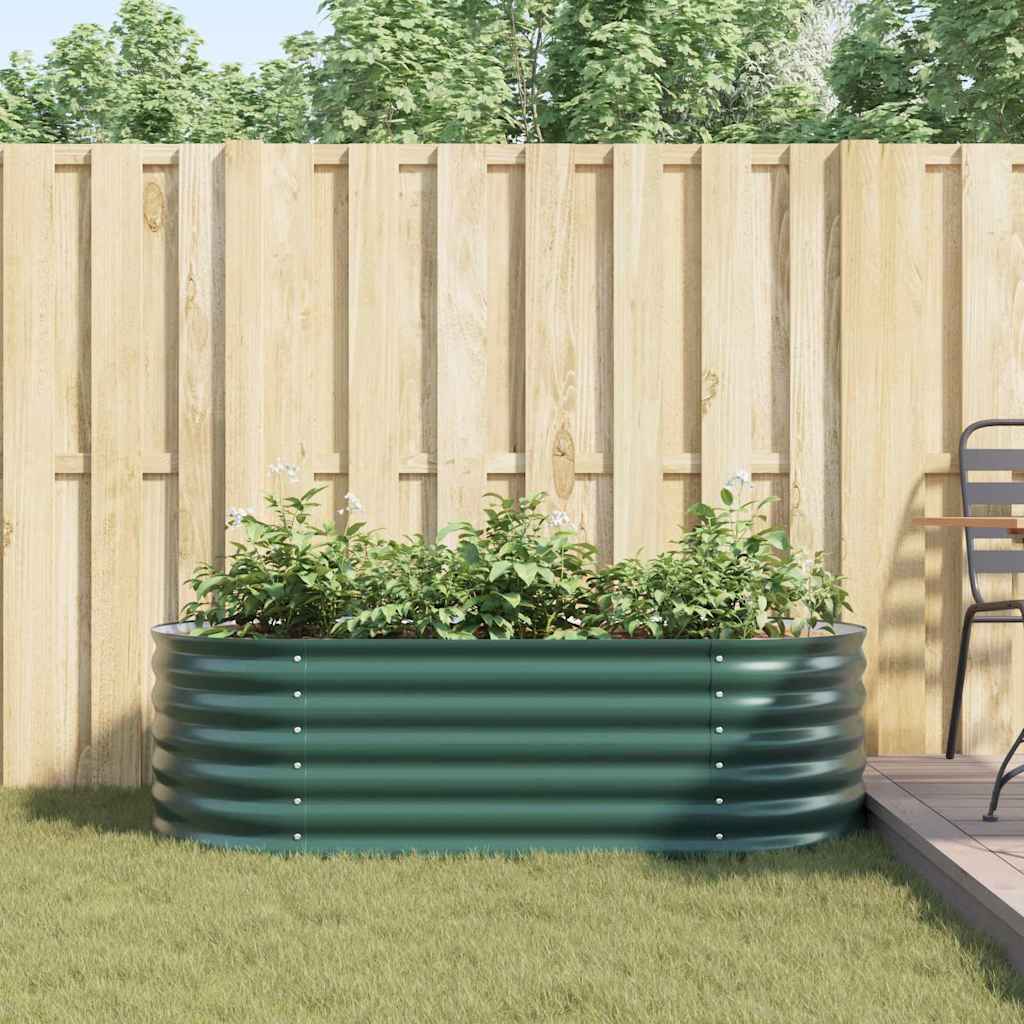 Hevet bed grønn 160 x 80 x 44 cm Stål