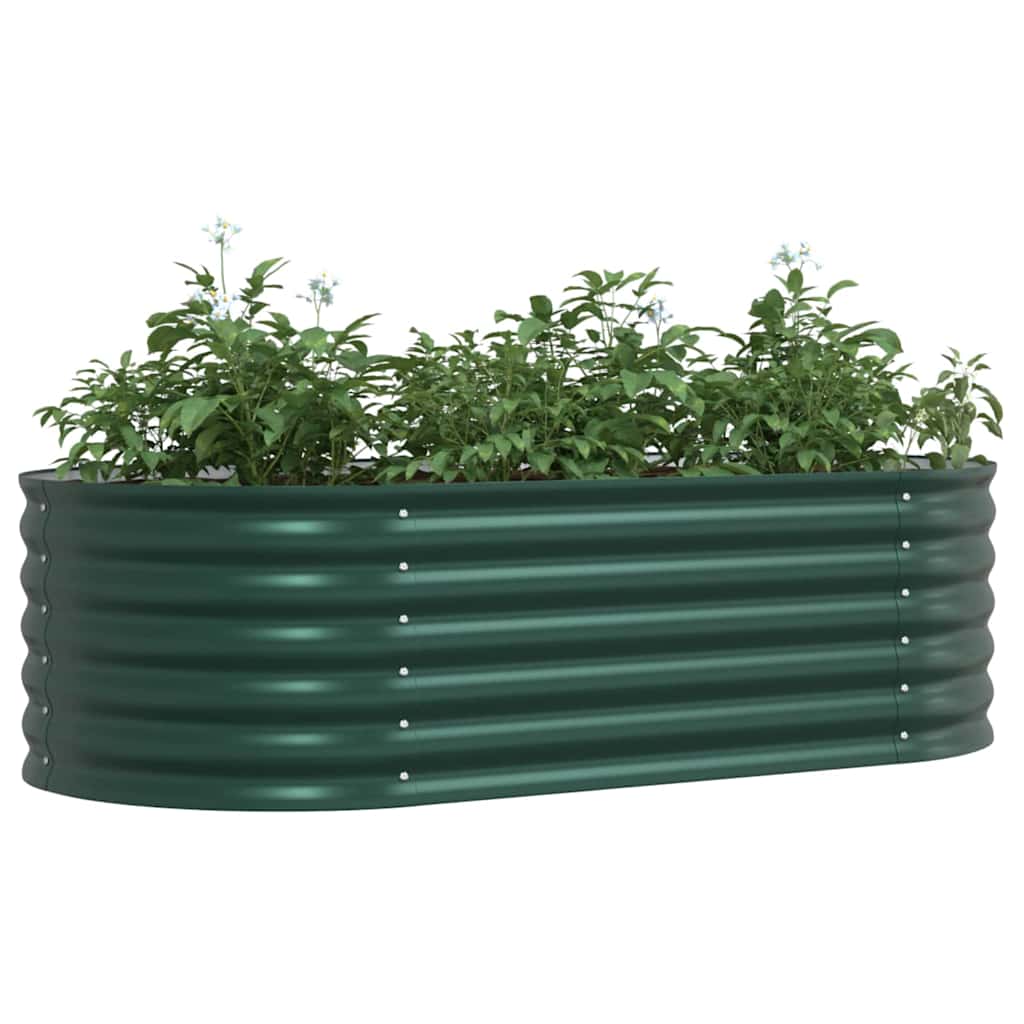 Hevet bed grønn 160 x 80 x 44 cm Stål