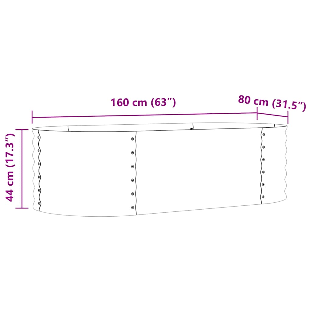 Hevet bed grønn 160 x 80 x 44 cm Stål