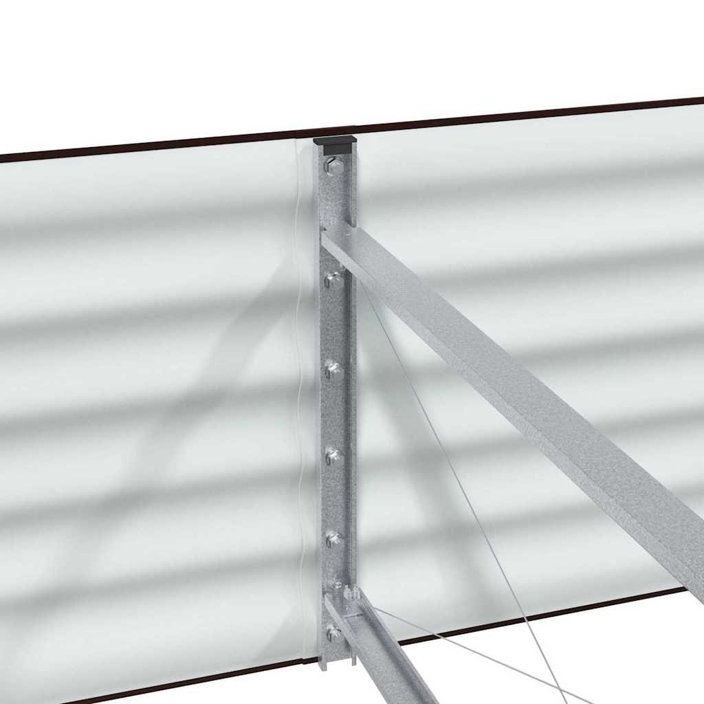 Hevet bed Brun 320 x 80 x 44 cm Stål