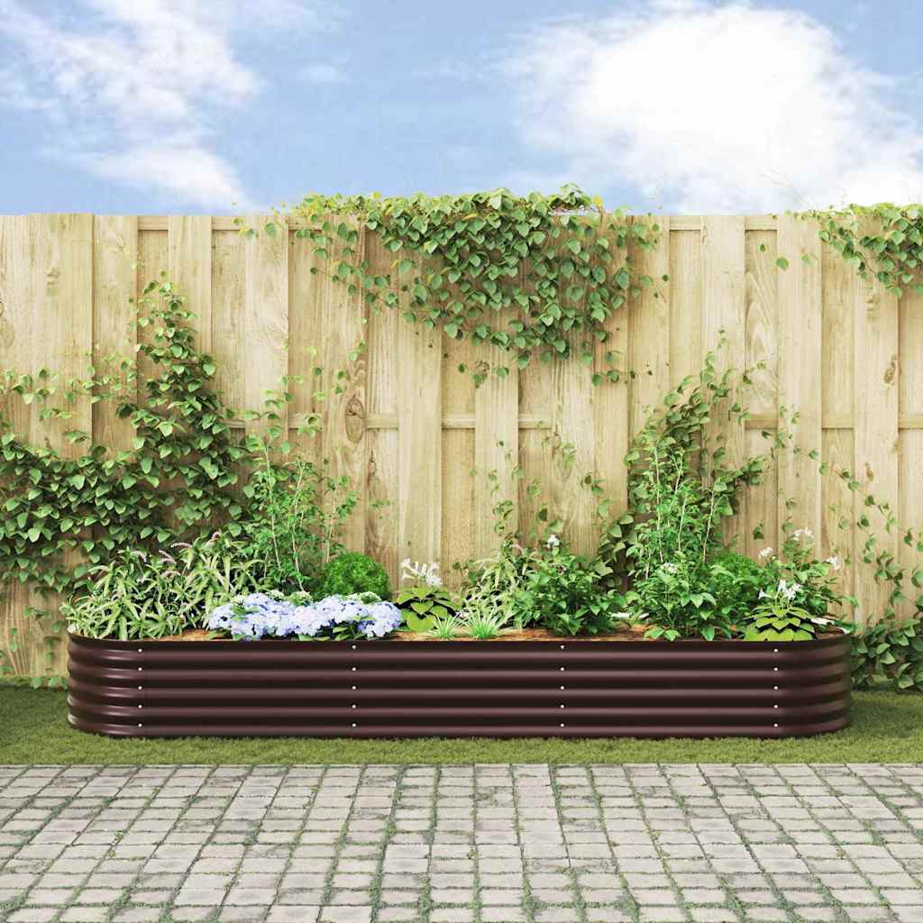 Hevet bed Brun 320 x 80 x 44 cm Stål