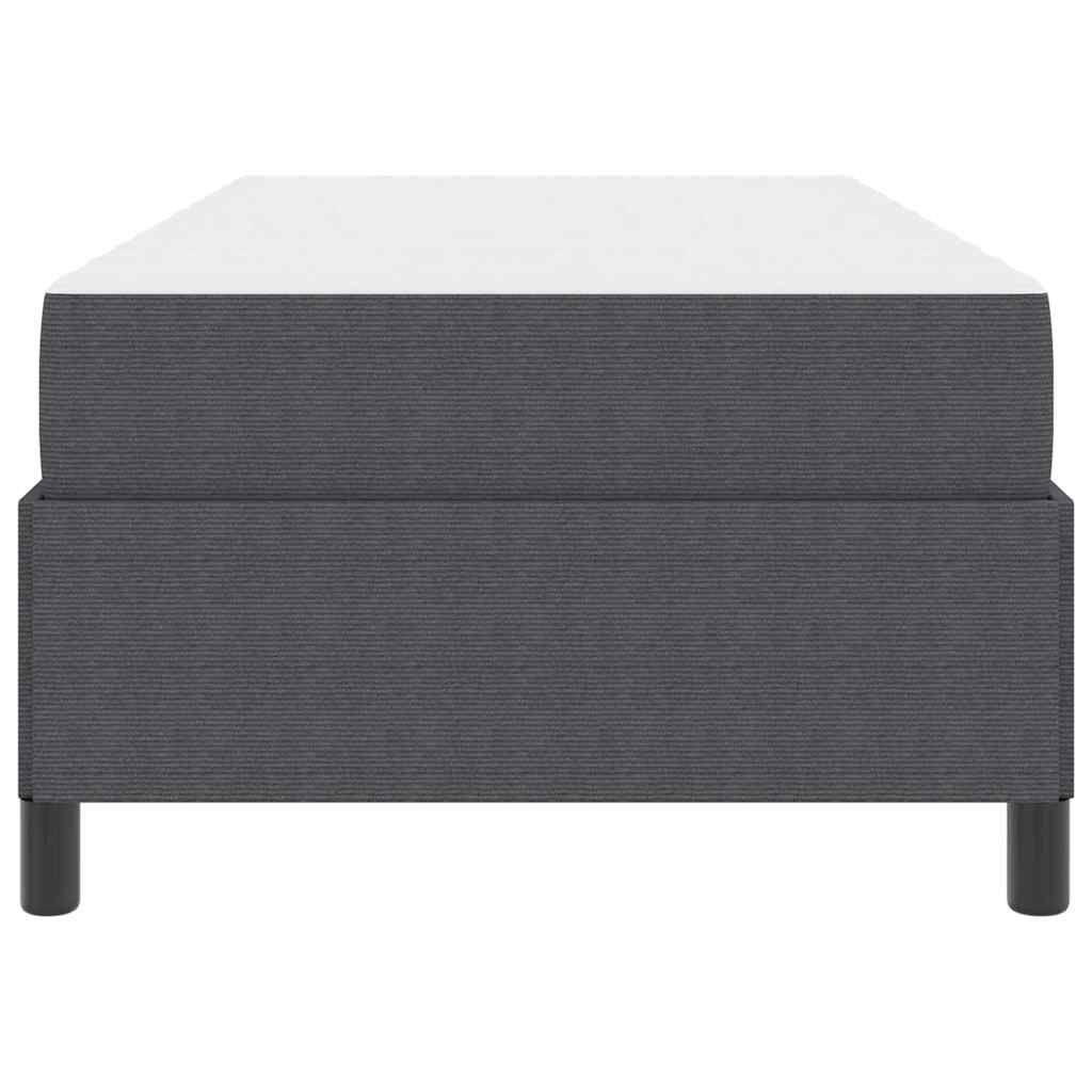 Sengestamme med madrass Mørkegrå 80 x 200 cm stoff