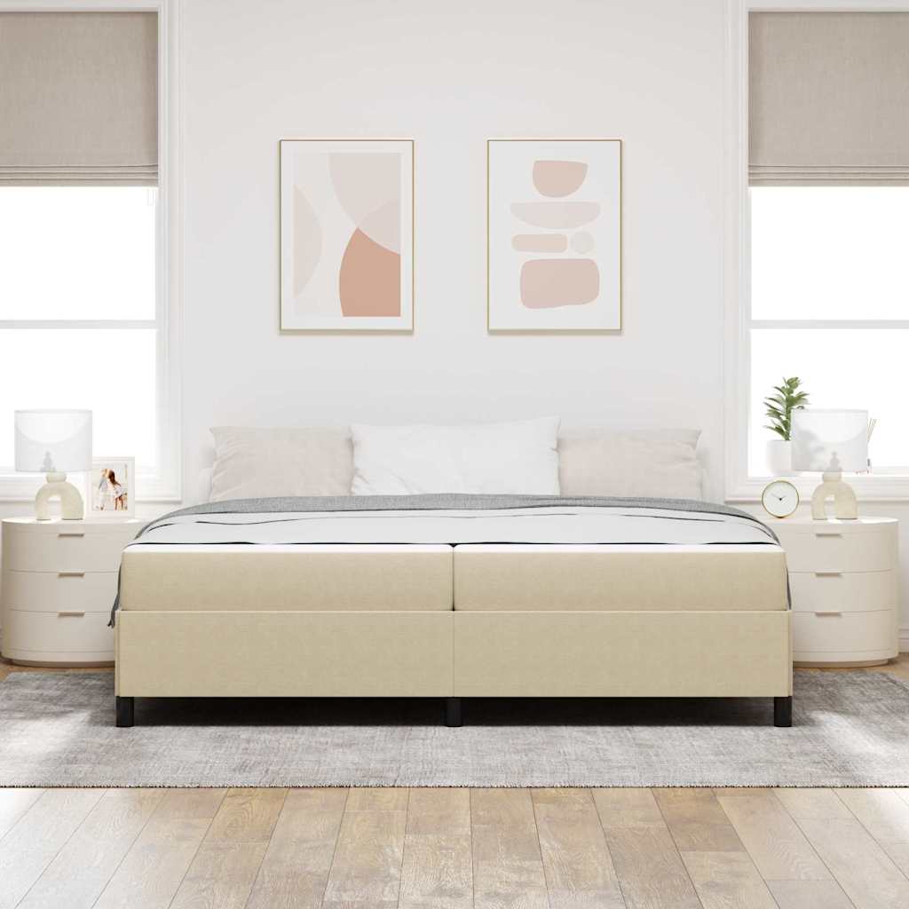 Sengestamme med madrass Lys grønn grå 200 x 200 cm stoff