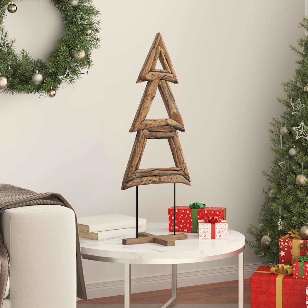 Juletre med stativ Brun 90 cm Heltre teak