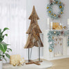 Juletre med stativ Brun 180 cm Heltre teak