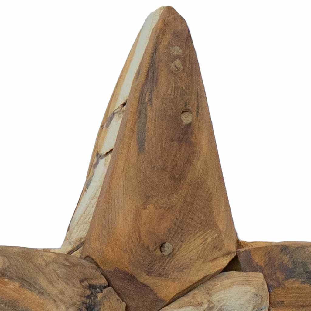 Juletre Stjerne Brun 30 x 5 x 45 cm Massivt Teaktre
