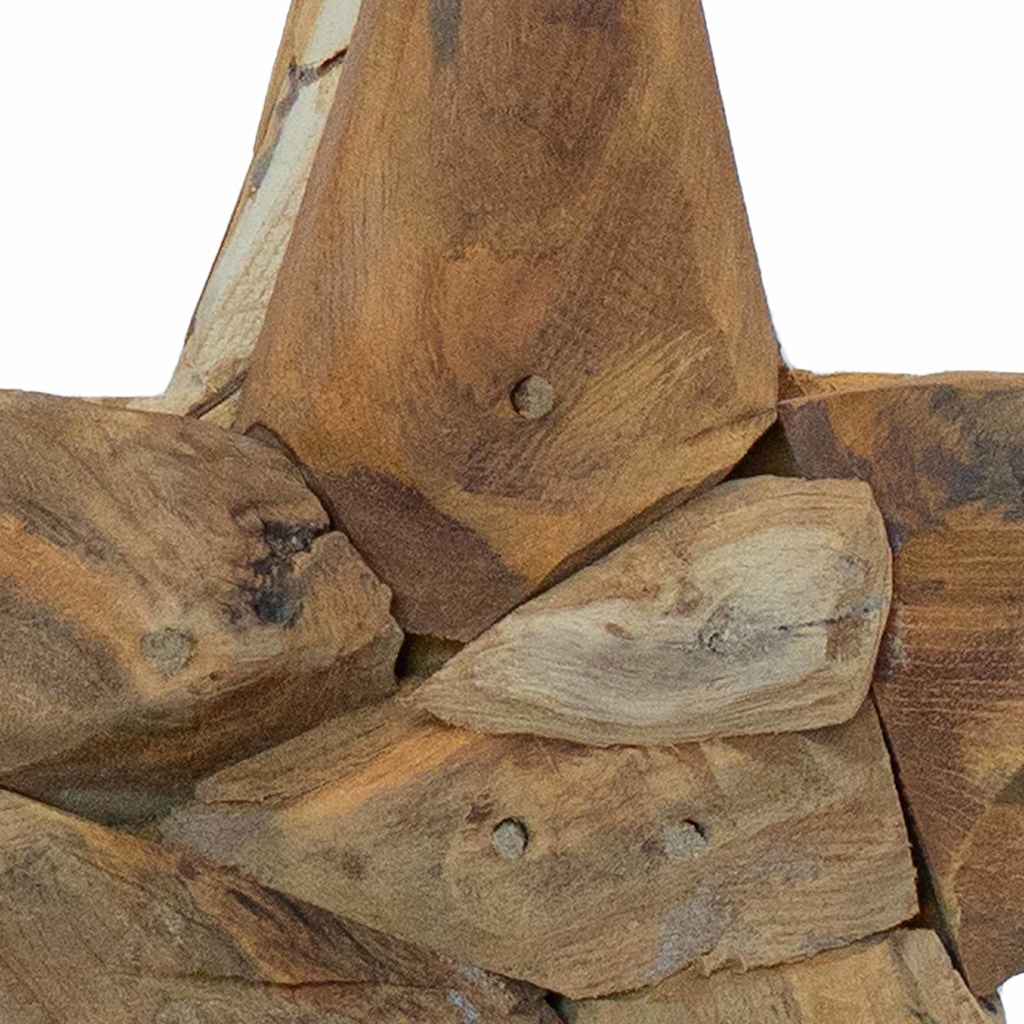 Juletre Stjerne Brun 30 x 5 x 45 cm Massivt Teaktre
