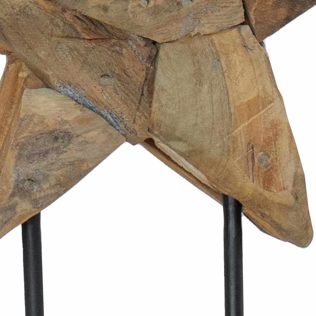 Juletre Stjerne Brun 30 x 5 x 45 cm Massivt Teaktre
