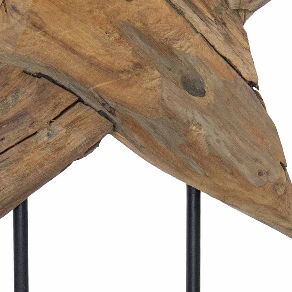 Juletre Stjerne Brun 43,5 x 13,5 x 59 cm Massivt Teaktre