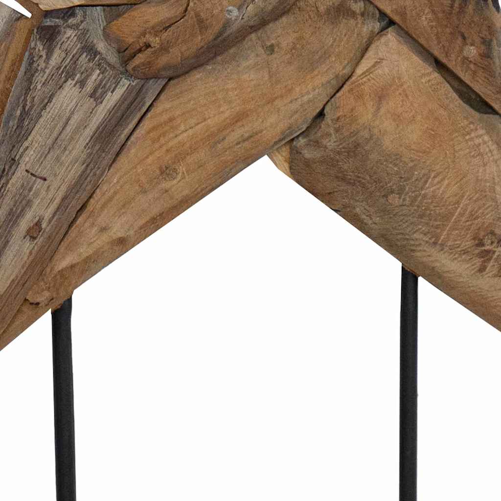 Juletre Stjerne Brun 59,5 x 18 x 74 cm Massivt Teaktre
