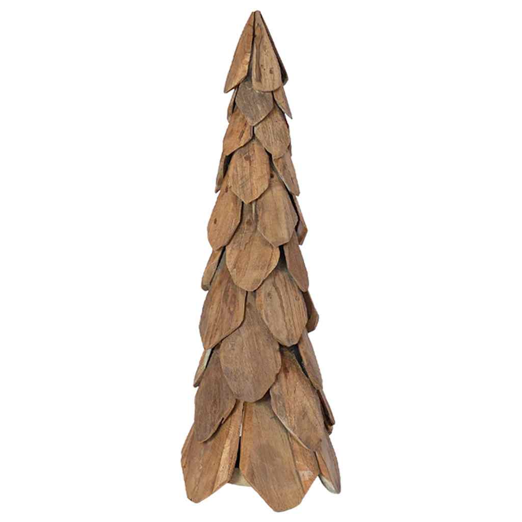 Juletre med stativ Brun 80 cm Heltre teak