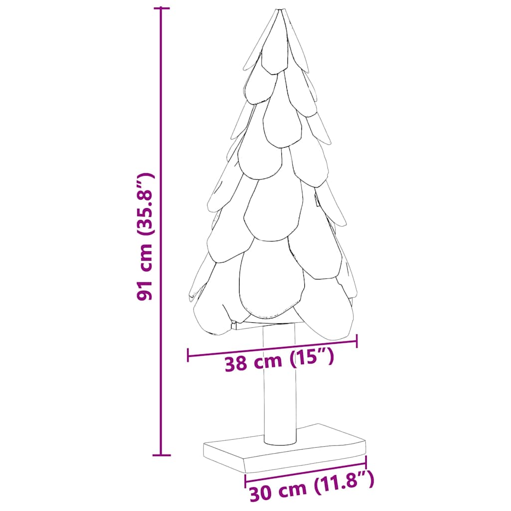 Juletre med stativ Brun 91 cm Heltre teak