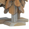Juletre med stativ 3 pcs Brun Heltre teak