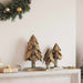 Juletre med stativ 3 pcs Brun Heltre teak