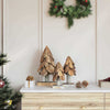 Juletre med stativ 3 pcs Brun Heltre teak