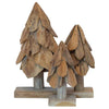 Juletre med stativ 3 pcs Brun Heltre teak