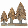 Juletre med stativ 3 pcs Brun Heltre teak