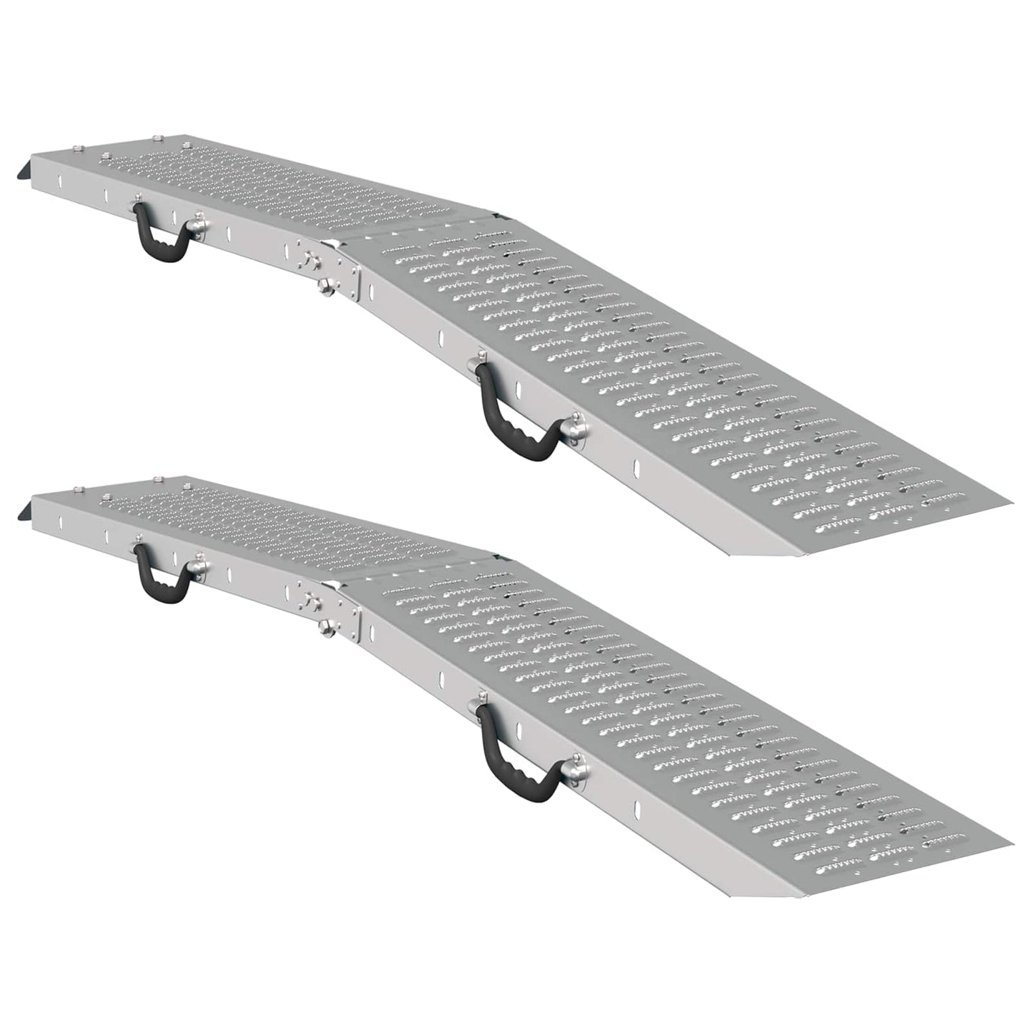 Sammenleggbar rampe 200kg per rampe 2 pcs sølv Galvanisert Stål