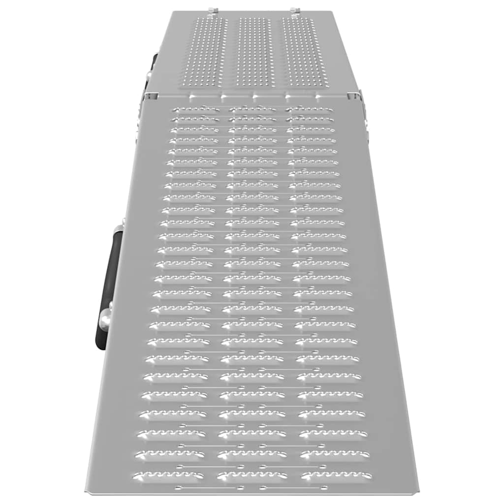 Sammenleggbar rampe 200kg per rampe sølv 186 x 23 x 4,5 cm
