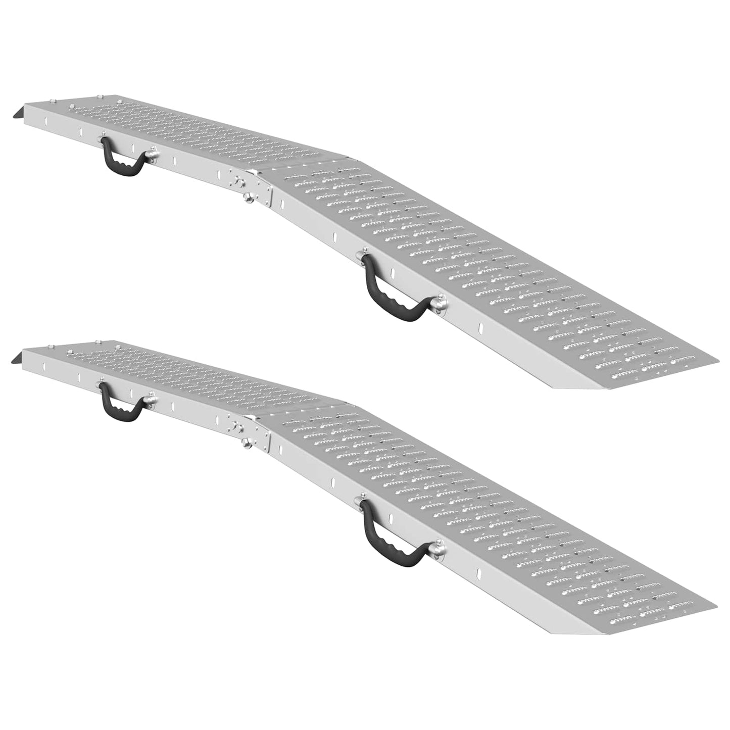 Sammenleggbar rampe 200kg per rampe 2 pcs sølv Galvanisert Stål