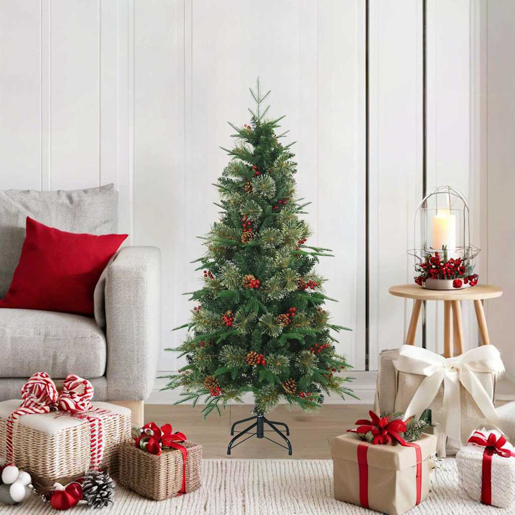 Kunstig sammensatt juletre grønn 120 cm PVC, PE og stål
