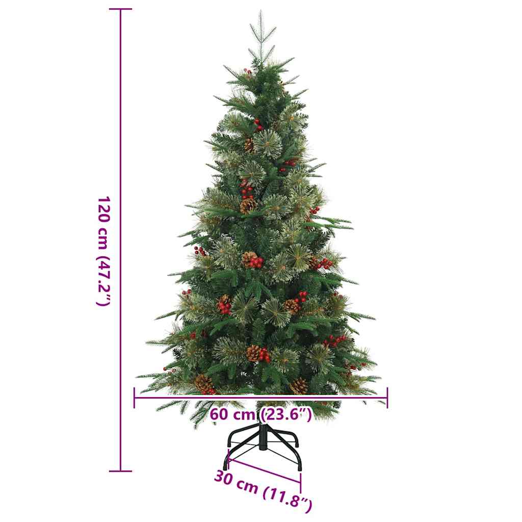 Kunstig sammensatt juletre grønn 120 cm PVC, PE og stål