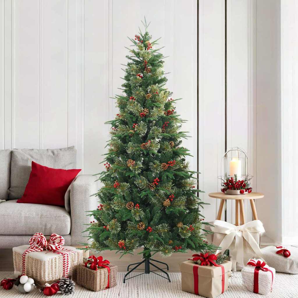 Kunstig sammensatt juletre grønn 180 cm PVC, PE og stål