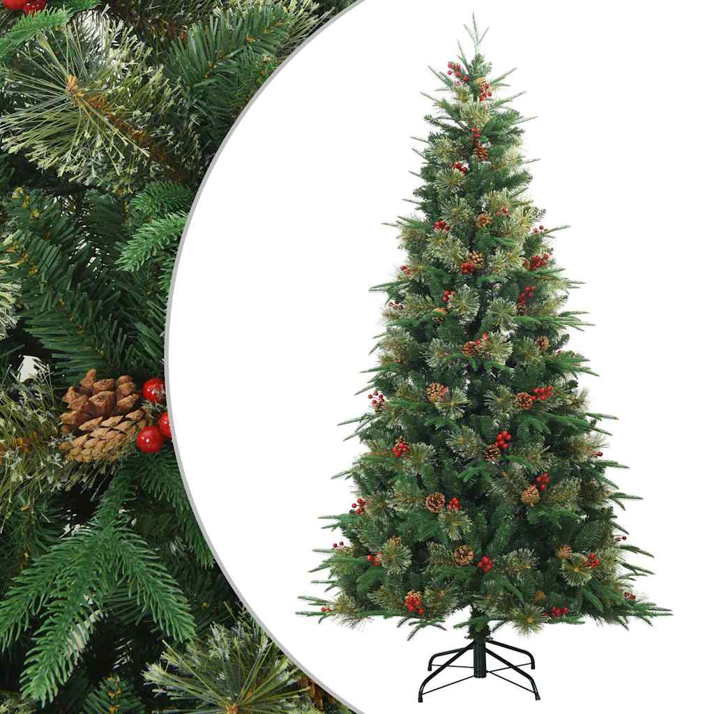 Kunstig sammensatt juletre grønn 180 cm PVC, PE og stål