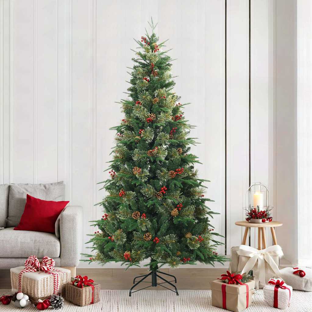 Kunstig sammensatt juletre grønn 240 cm PVC, PE og stål